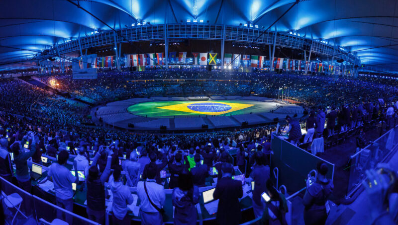 Registro fotográfico da cerimônia de encerramento dos Jogos Olímpicos Rio 2016